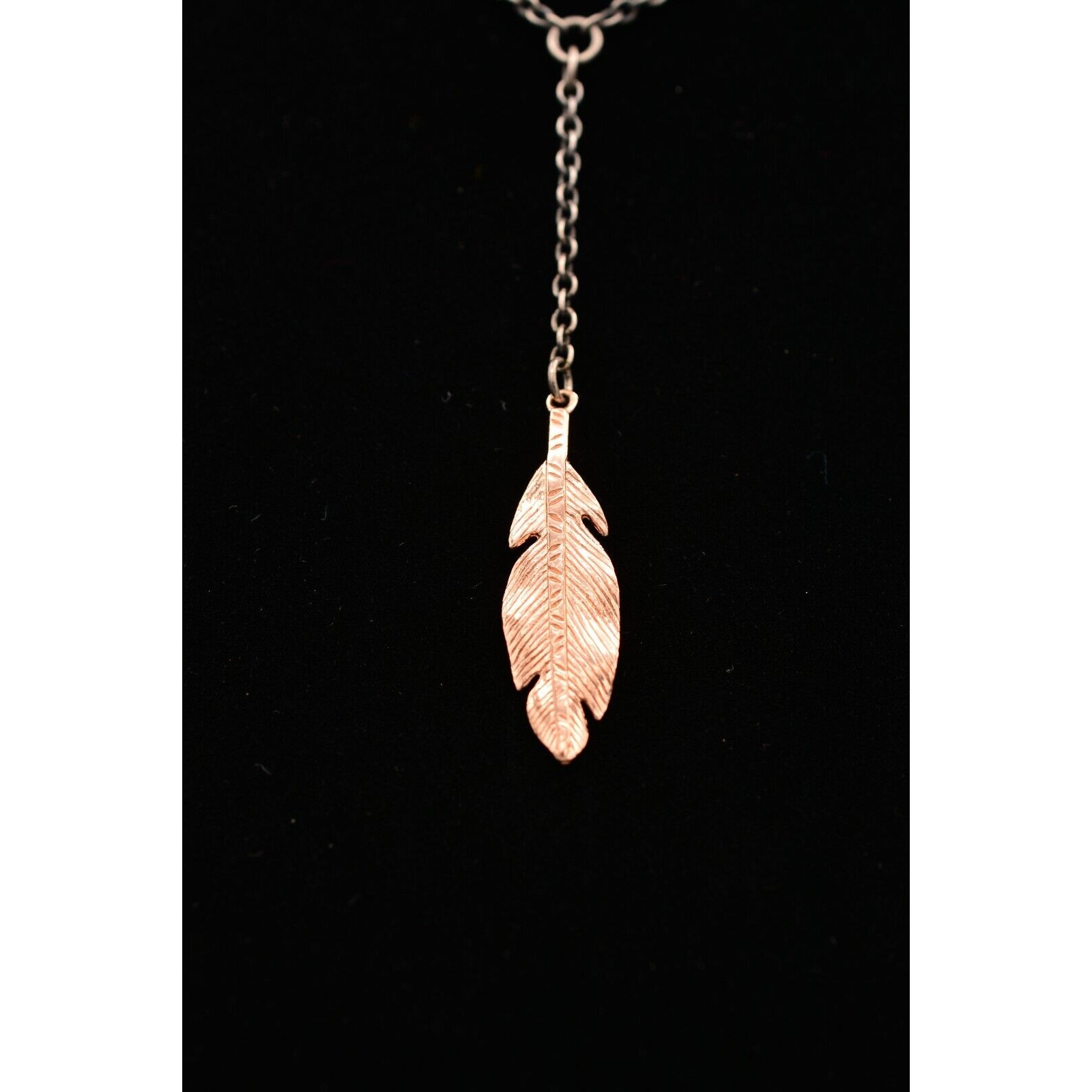 Robert Lee Morris Necklace For Elizabeth And James Silver Rose Gold Leaf Bin2c 50$